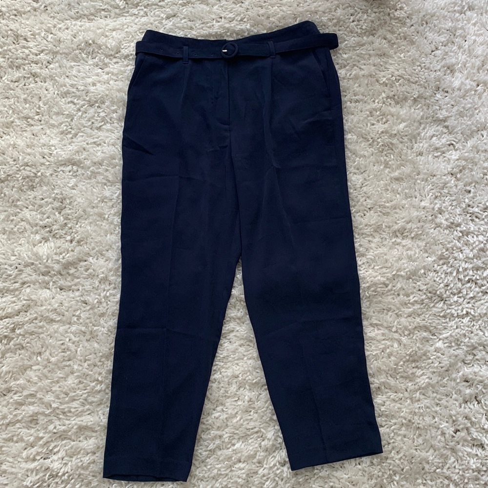 Boden Navy belted trousers